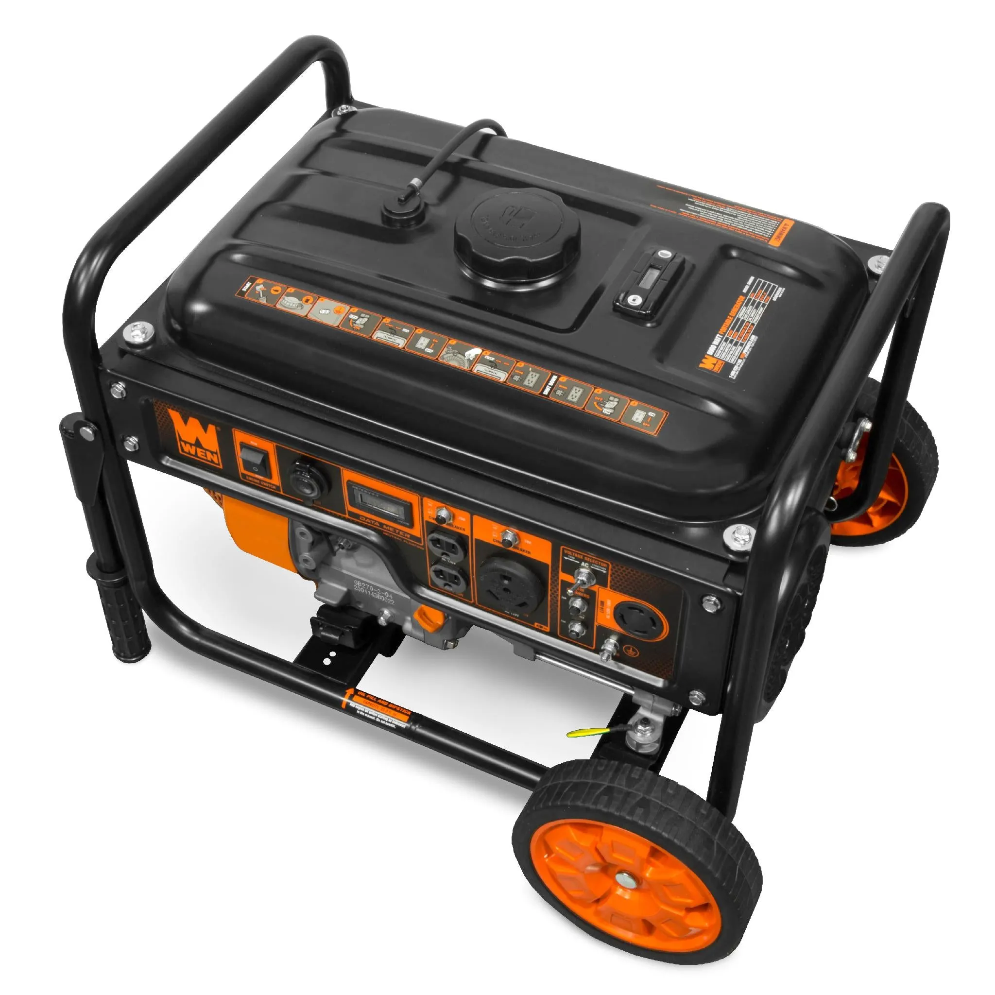 WEN GN6000 6000-Watt RV-Ready Portable Generator with Wheel Kit, CARB Compliant