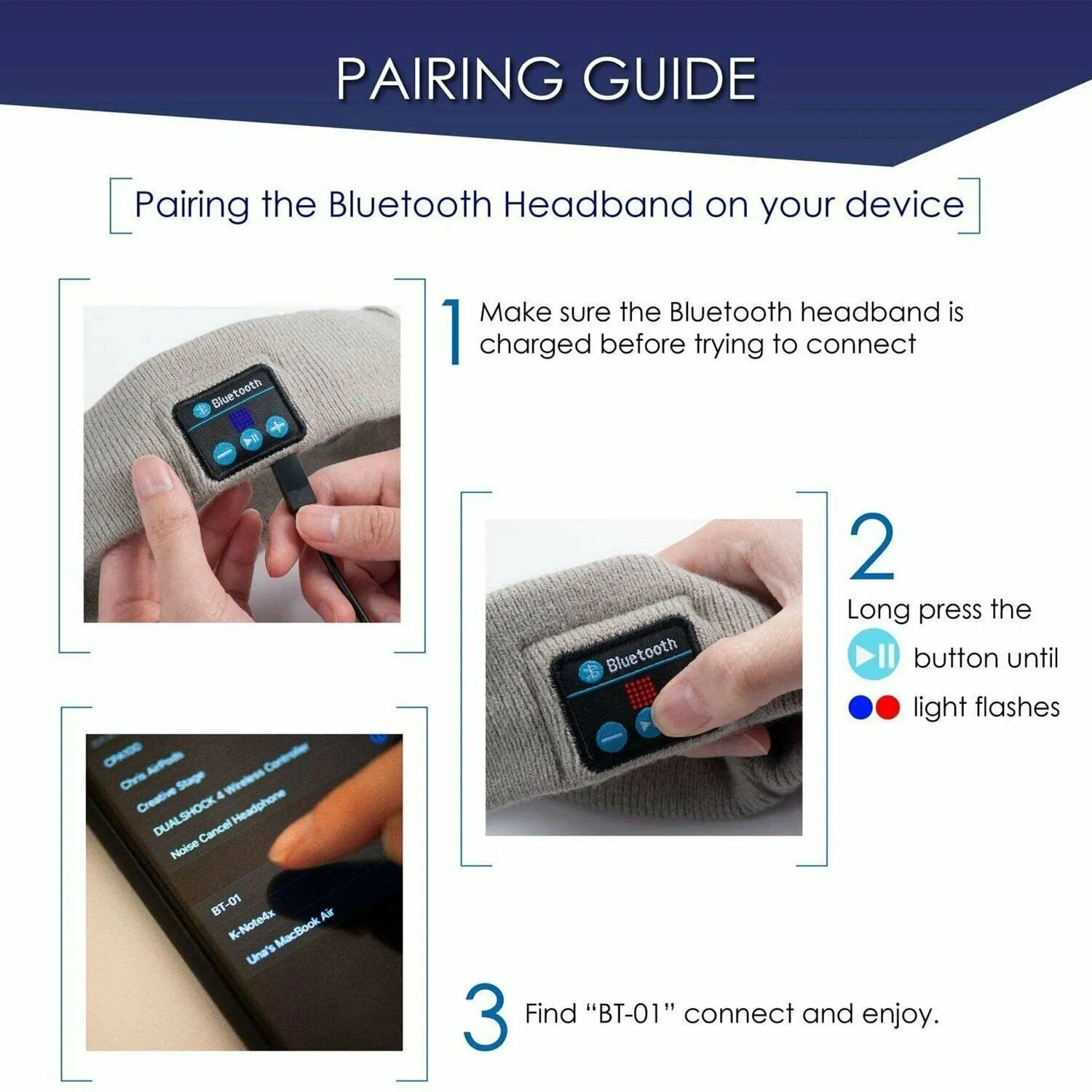 Wireless Bluetooth Headband Headset Sport